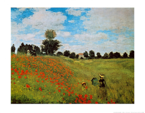 Corn Poppies-Claude Monet Painting